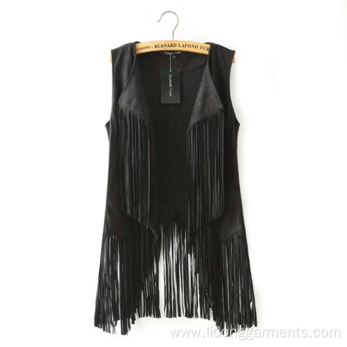 Wholesale Fashion Women Sleeveless Tassel Cardigan